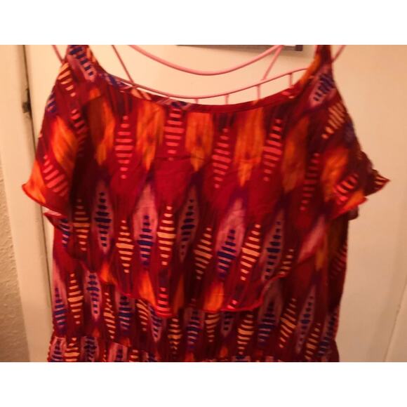 Hot Swag Multi-Color Keyhole Back Jumpsuit M Dopamine Boho Coconut Girl Prints - Picture 6 of 9